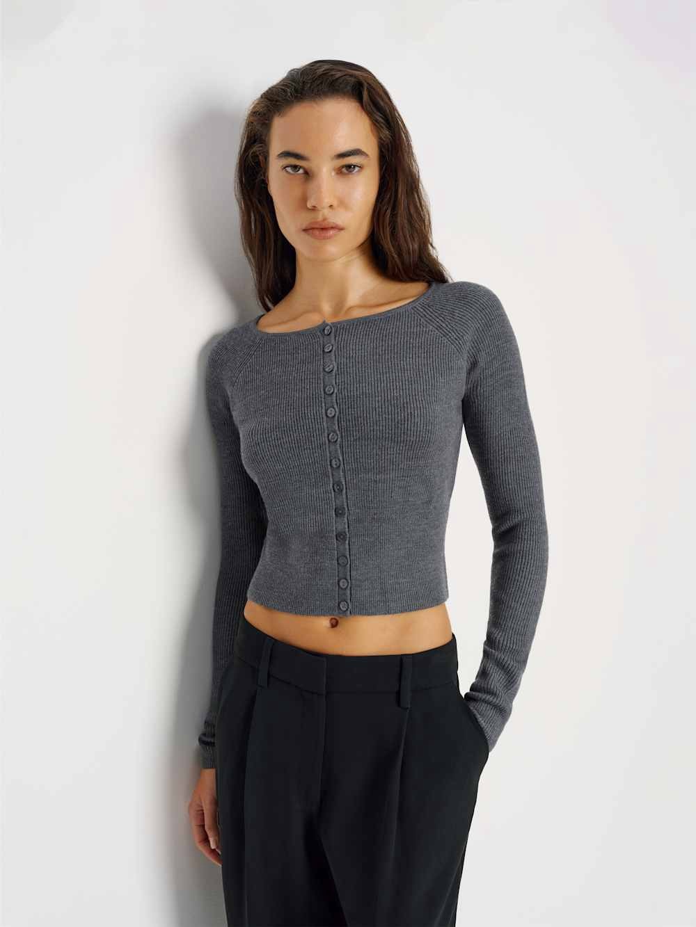 Reformation Merino Front Button Cardigan NWT